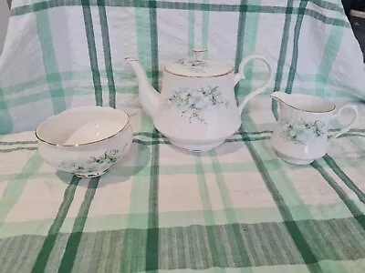 Buy Vintage Royal Stafford Blossom Time Bone China Teapot Milk & Jug Sugar Bowl Vgc • 29.99£