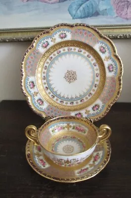 Buy For Brown Westhead & Moore Cauldon England Trio Cream Cup & Saucer Salad Plate • 745.54£