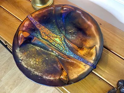 Buy OOAK Stunning Ann Adair Voulkos Studio Art Glass Platter - Large & Unique Piece! • 2,240.59£