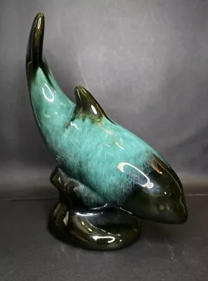 Buy Blue Mountain Pottery Whale BMP ~7.75” Orca Studio Red Clay Figurine Ocean Fish • 15.83£