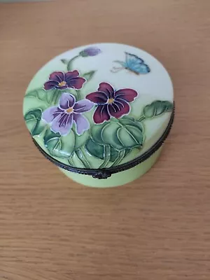 Buy Old Tupton Ware Pansy And Butterfly Trinket Box • 7£
