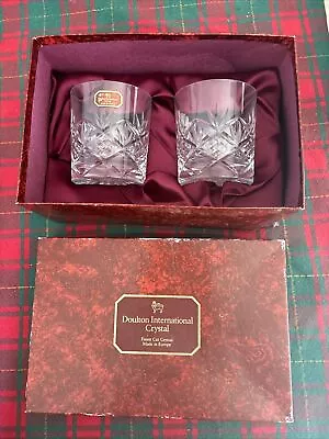 Buy Vintage Royal Doulton Crystal - Westminster Design – Set Of 2 Rummer Glasses • 35£