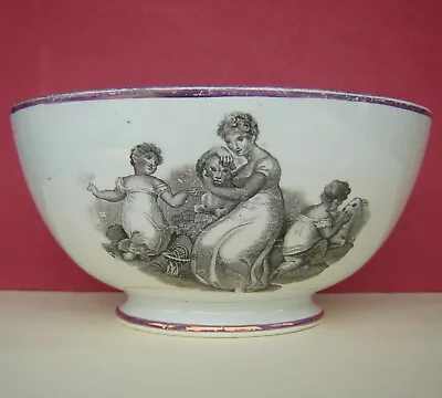 Buy Pearlware 7 1/2  Bowl Family With Animals C1830 • 30£