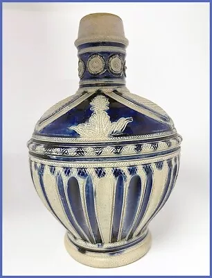 Buy A Truly Wonderful Westerwald Stoneware Jug Or Bottle Form, 1625 - 1650 • 115.71£