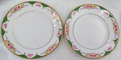 Buy Bloch & Co Med Salad Plate Eichwald Czech Floral Green White Vtg 7.5  Set Of 2 • 27.95£