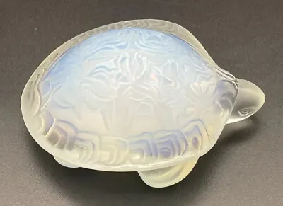 Buy Lalique Opalescent Art Glass Turtle / Tortoise Figurine • 174.74£