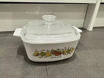 Buy Vintage Corning Ware / Pyrex - Spice Of Life 1 1/2 1.5L Casserole Dish & Lid A7C • 22.95£
