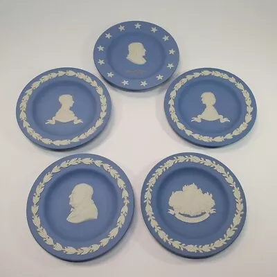 Buy 5 X Wedgwood Jasperware 11cm Dish Blue Coloured Plates Of Miscellaneous Design • 24£