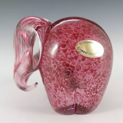 Buy MARKED Wedgwood Speckled Pink Glass Elephant Sculpture RSW409 • 45£