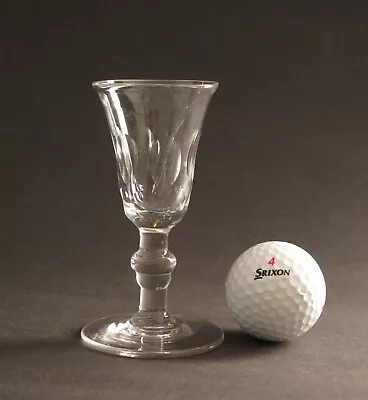 Buy Victorian Oval Facet Cut Cordial Glass C1850 (Suitable For Sherry Or Port) • 40£