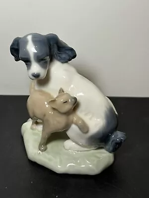 Buy Nao By Lladro 1048 Dog And Cat In Harmony Figurine 11.5cm High Excellent Cond. • 9.99£