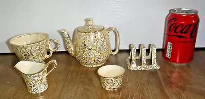 Buy ROYAL WINTON Chintz Countess  ‘Gold Leaves’ Bachelor Breakfast Set ~ RARE • 39.99£