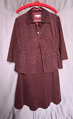 Buy Laura Ashley Two Piece Skirt And Jacket Needle Corduroy  Organic Pattern 10/14 • 10£