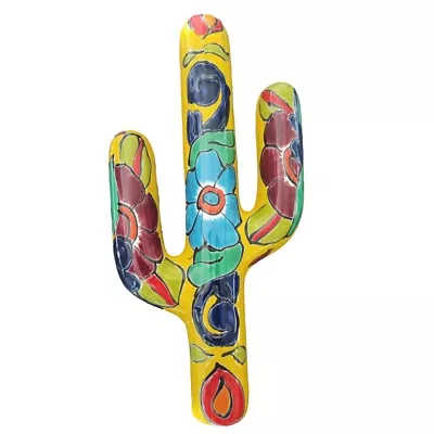 Buy Talavera Wall Cactus Mexican Hand Made Pottery Home Decor 14  • 35.57£