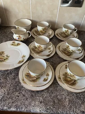 Buy Vintage Alfred Meakin 21-piece Tea Set In 'THE HAYRIDE' Pattern, 1940’s • 35£
