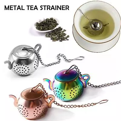 Buy Tea Infuser Teapot Shape Loose Leaf Herb Strainer Stainless Steel Spice • 2.58£