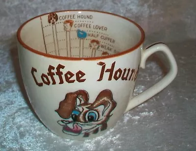 Buy Vintage Ceramic Tramp Coffee Hound Dog Crazed Stained Cup Farmhouse Decor Japan • 18.64£