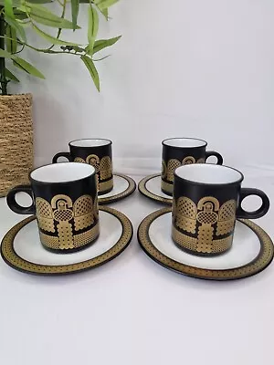 Buy Hornsea Pottery Vintage Midas Coffee Expresso Cups & Saucers Made In England  • 22£