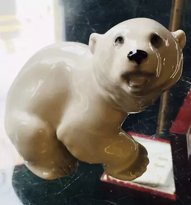 Buy Vintage Lomonosov USSR Polar Bear Porcelain Figurine Made In Russia • 9.99£
