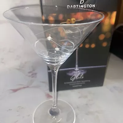 Buy DARTINGTON MARTINI GLASS GLITZ CRYSTAL ELEMENTS Boxed New • 15£