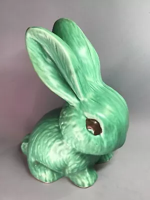 Buy Sylvac Rabbit #1027 Snub Nose Bunny 8.5 Inch Matte Green Fine English Pottery • 109.97£