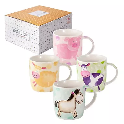 Buy Animal Mug Set Of 4 Coffee Tea Mugs Ceramic Porcelain Pig Cow Horse Sheep Gifts • 21.99£