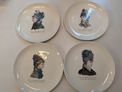 Buy 4 Gien France PETIT COURRIER DES DAMES Modes De Paris Plate Set Lot • 65.23£