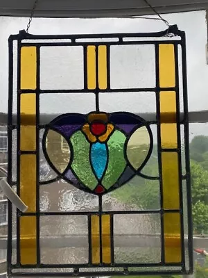 Buy Recreated Stained Glass Panel With Hanging Chain • 175£