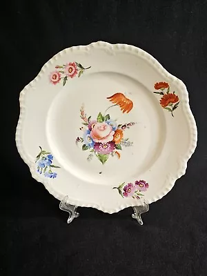 Buy An Antique 19thC Plate Hand Painted With Flowers, Possible Meissen? • 20£