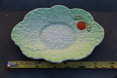 Buy Vintage Green Carlton Ware Cabbage Lettuce Cherry Tomato Gravy Saucer Plate  • 8.99£