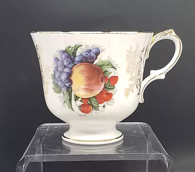 Buy Duchess Bone China Footed Tea Cup ~ Fruit With Gold Floral & Trim ~ England • 5.58£