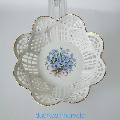 Buy VTG Porcelain Bowls Trinket Dish Floral Pattern Transylvania Handmade (Pick 2) • 16.34£