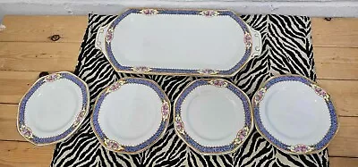 Buy Solian Ware Soho Pottery Bone China Sandwich Plate & 4 Tea Plates • 1£