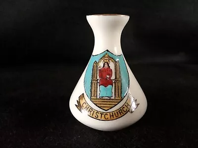 Buy Crested China - CHRISTCHURCH Crest - Club Vase - Carlton China. • 5.75£