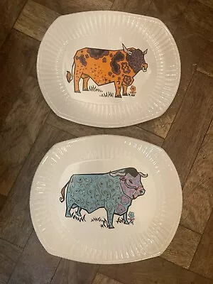 Buy Vintage Beefeater English Ironstone Steak Grill Plates X2 • 29.99£