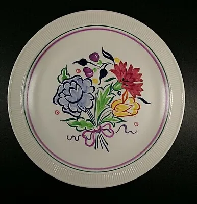 Buy Poole England Vintage Plate 1970s Hand Painted Flower 25cm Wide • 15.42£