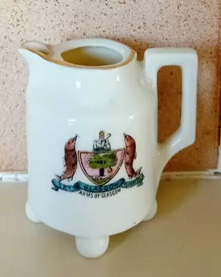 Buy Gemma Crested Ware China Ornament - Miniature Footed Jug - Glasgow Crest • 5£