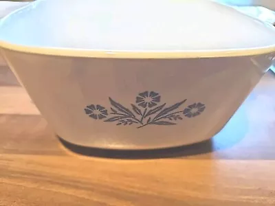 Buy Pyrosil/Corning Blue Cornflower Vintage 1970s 2.5 Pint Square Oven/Roasting Dish • 18.50£