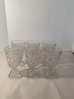 Buy Set 6 Cape Cod Ice Wine Goblets Square Footed Glassware 5.5in Imperial Glass • 29.82£