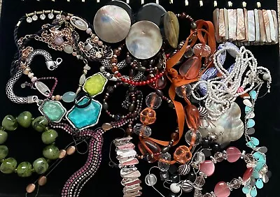 Buy COSTUME JEWELLERY MIXED JOB LOT INCLUDES M&S Statement Necklaces, LOT P11 • 6.50£