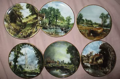 Buy CONSTABLE COUNTRY Crown Staffordshire Fine Bone China Miniature Plate Set X 6 • 12£