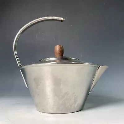 Buy Vintage Retro Unusual Modernist 1960s MG Denmark Stainless Steel Teapot • 19.95£