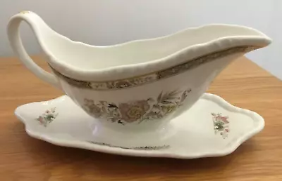 Buy Vintage - Adams - Jeddo -  Gravy/ Sauce Boat With Attached Under Plate • 5.99£