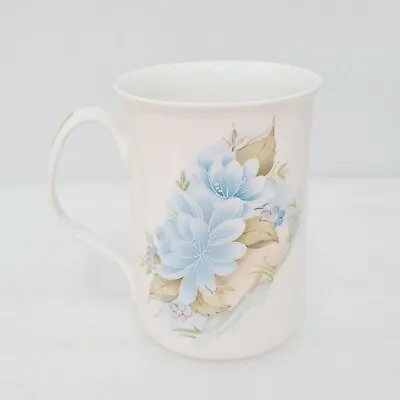 Buy Queensway Queens Way Fine Bone China England White Tea Cup Mug Blue Flowers • 7.84£