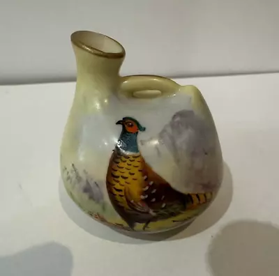 Buy Antique Locke & Co Worcester Miniature Vase Painted With A Bird Signed H Nail • 30£