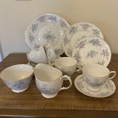 Buy Vintage Colclough Bone China #8378 Coppelia Pattern Tea Set For 4 (17-Pieces) • 20.50£