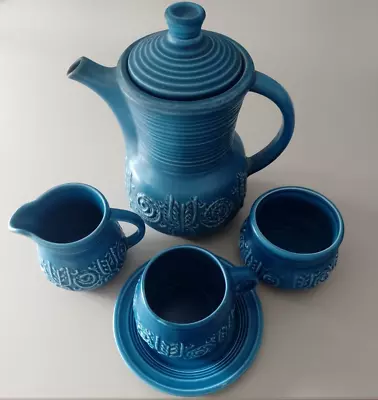 Buy Vintage Shorter & Son Mid-century Modern Coffee Set Blue • 9.99£