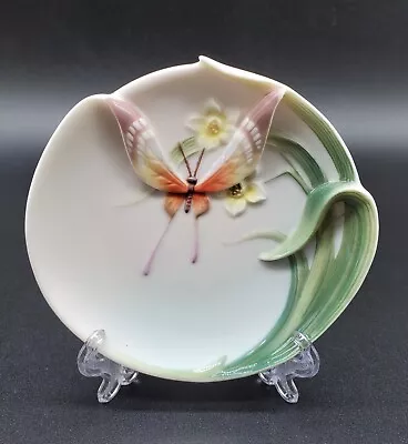 Buy FRANZ Porcelain Butterfly Pin Dish Tray - FZ00771 Hand Painted • 19.99£