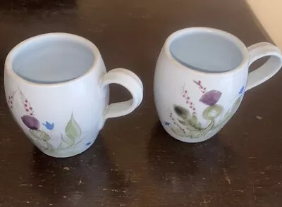 Buy Two X Portobello Pottery Buchan Scotland Thistle Mugs Good Condition. • 8£