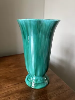 Buy VINTAGE 1960s MAPLE LEAF POTTERY Alliston Canada Turquoise Pottery Vase • 20£